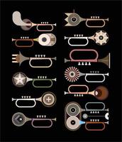 Abstract Design Of Trumpets vector