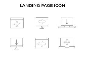 landing page icons. Used for SEO or websites vector