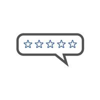 Feedback or Customer review icons Vector illustration. Customer 5 star review sign symbol for SEO, web and mobile apps