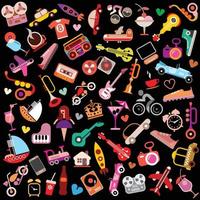 Random Objects Background vector