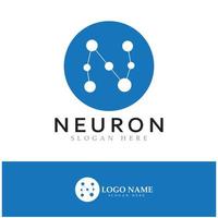 Neuron logo or nerve cell logo design,molecule logo illustration template icon with vector concept