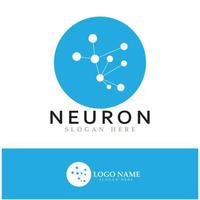 Neuron logo or nerve cell logo design,molecule logo illustration template icon with vector concept