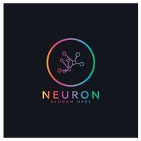 Neuron logo or nerve cell logo design,molecule logo illustration template icon with vector concept