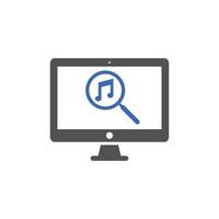 search music icons vector