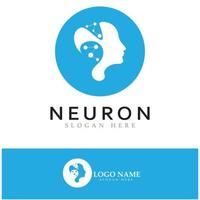 Neuron logo or nerve cell logo design,molecule logo illustration template icon with vector concept