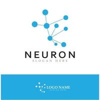 Neuron logo or nerve cell logo design,molecule logo illustration template icon with vector concept