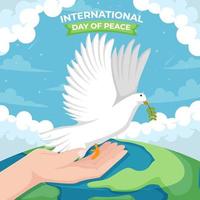 concepto del día internacional de la paz vector