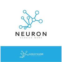 Neuron logo or nerve cell logo design,molecule logo illustration template icon with vector concept