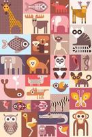 ilustración vectorial de animales vector