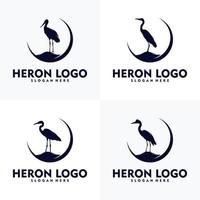 concepto de logotipo de garza simple arte vectorial vector