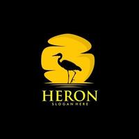 Simple heron logo concept vector art