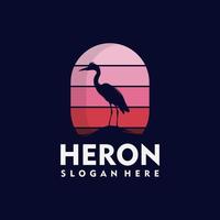 Simple heron logo concept vector art