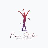 Colorful Abstract Gymnastic Logo Design vector