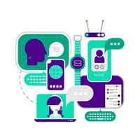 Online Communication designs vector