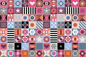 Seamless Background With Abstract Geometric Patterns vector