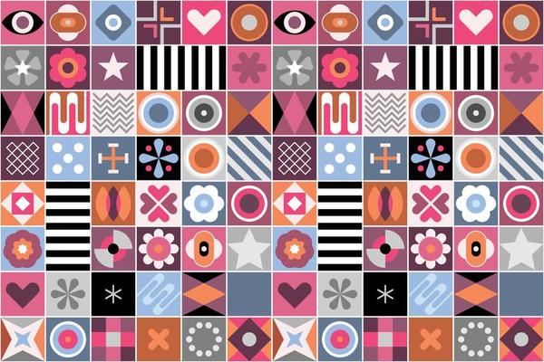 Seamless Background With Abstract Geometric Patterns