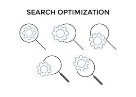 Set of Search optimization icon vector