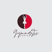 Artistic rhythmic gymnastic center logo vector