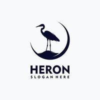 Simple heron logo concept vector art