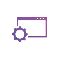 website optimization icons. website page development symbol icon. Concept for SEO and web design gradient color vector