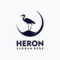 Simple heron logo concept vector art