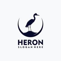 Simple heron logo concept vector art