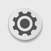 Setting icon for apps or web interface with button. Set of settings, Gear, Cog icon vector with button. Sign flat style setting or gear