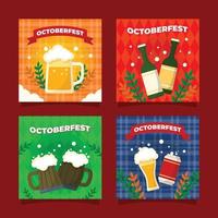 Octoberfest Beer Social Media Post Design vector