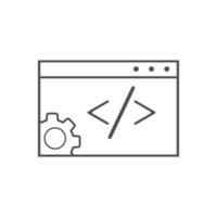ilustración de vector de iconos de codificación personalizada. símbolo de codificación personalizado de estilo moderno