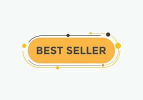 Best seller text button. speech bubble. Best seller Colorful web banner template. vector illustration