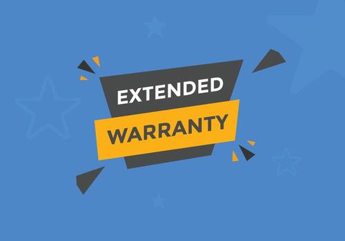 Extended warranty text button. speech bubble. Extended warranty Colorful web banner. vector illustration