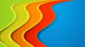 abstract colorful wavy background vector