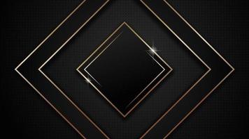 black background with luxury gold line vector