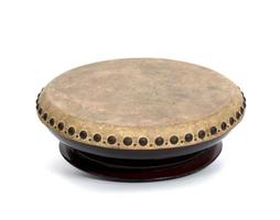 drum musical instrument thai or one-sided drum with shallow body,isolated on white background photo