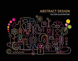 Abstract Design Neon vector