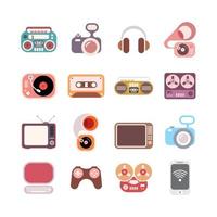 iconos vectoriales electronicos vector