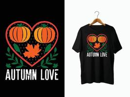 diseño de camiseta de otoño vector