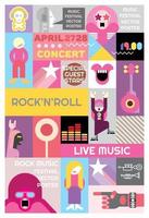Rock Concert Poster Design vector
