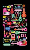 instrumentos musicales y equipo vector