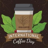 International Coffee Day Illustration vector