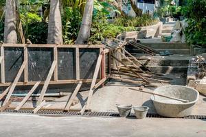 equipment for mixing cement,Construction site photo