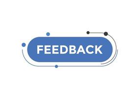 feedback button. feedback speech bubble. Colorful web banner. vector illustration. feedback sign icon