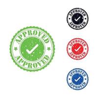 approved verified accepted passed failed organic original and rejected rubber stamp on a white background vector