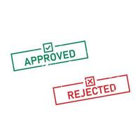 approved verified accepted passed failed organic original and rejected rubber stamp on a white background vector