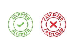 approved verified accepted passed failed organic original and rejected rubber stamp on a white background vector