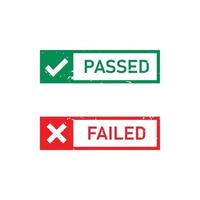 approved verified accepted passed failed organic original and rejected rubber stamp on a white background vector