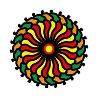 mandala design with abstract shape vector