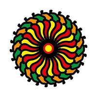 diseño de mandala con forma abstracta vector