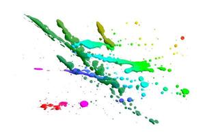 Colorful drops isolated on white background,abstract pattern photo