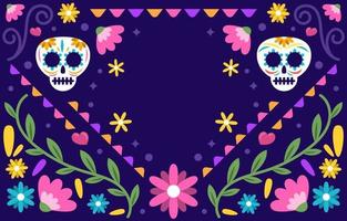 Dia De Los Muertos Festivity Background vector